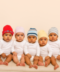New Born Baby Soft Cotton Cap For Unisex 0-2 Years Pack Of 5 Pcs