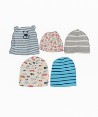 New Born Baby Soft Cotton Cap For Unisex 0-2 Years Pack Of 5 Pcs