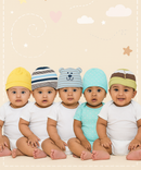 New Born Baby Soft Cotton Cap For Unisex 0-2 Years Pack Of 5 Pcs