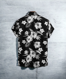 New Life Mens Lycra Shirt, Floral Printed Shirt, Half sleeve Print Shirt, Men’s Regular Fit Shirt, Stretchable Spread Shirt
