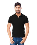 Premium Cotton Black Color Plain Polo Collar Tshirt