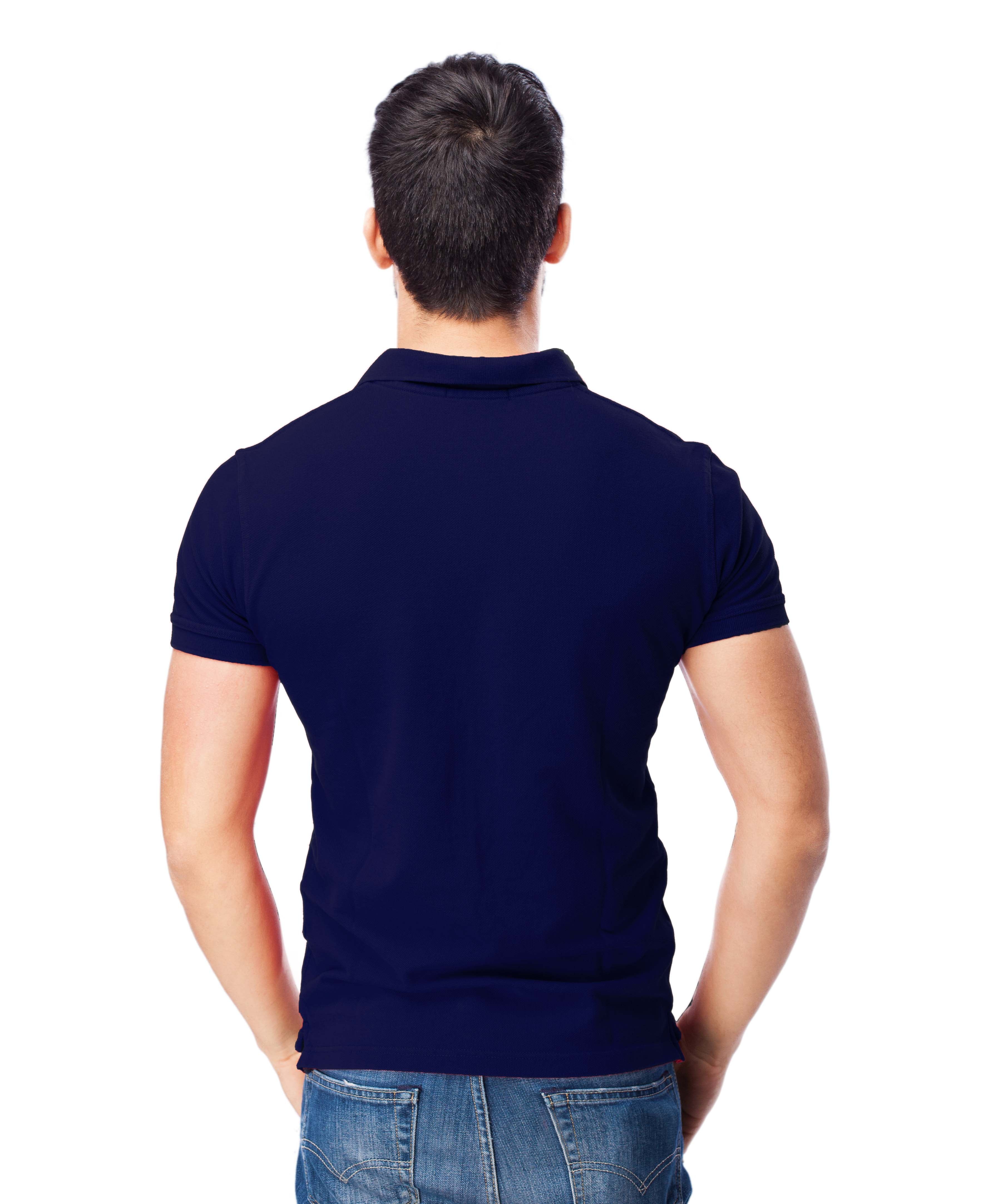 Premium Cotton Navy Blue Color Plain Polo Collar Tshirt