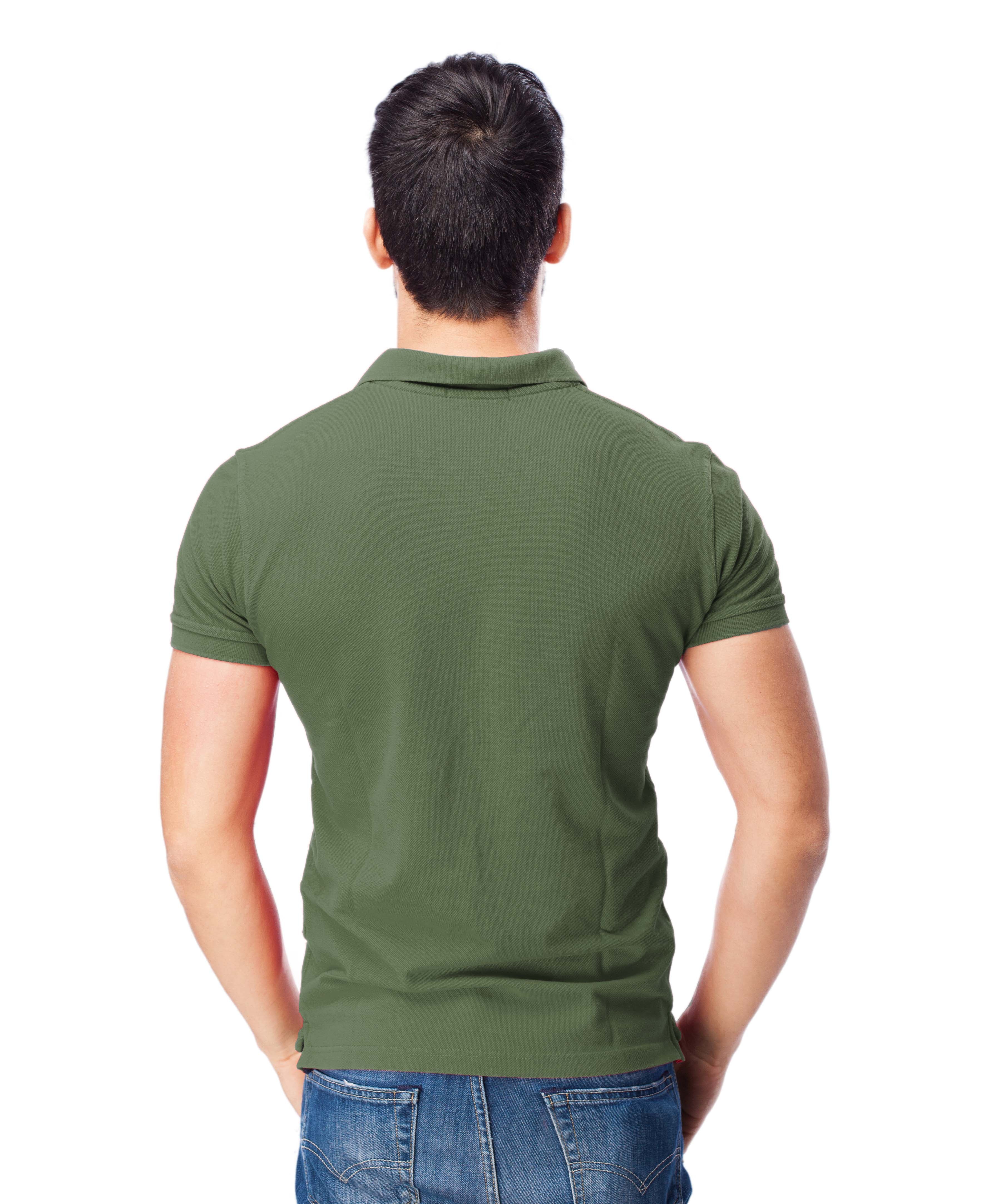 Premium Cotton Olive Green Color Plain Polo Collar Tshirt