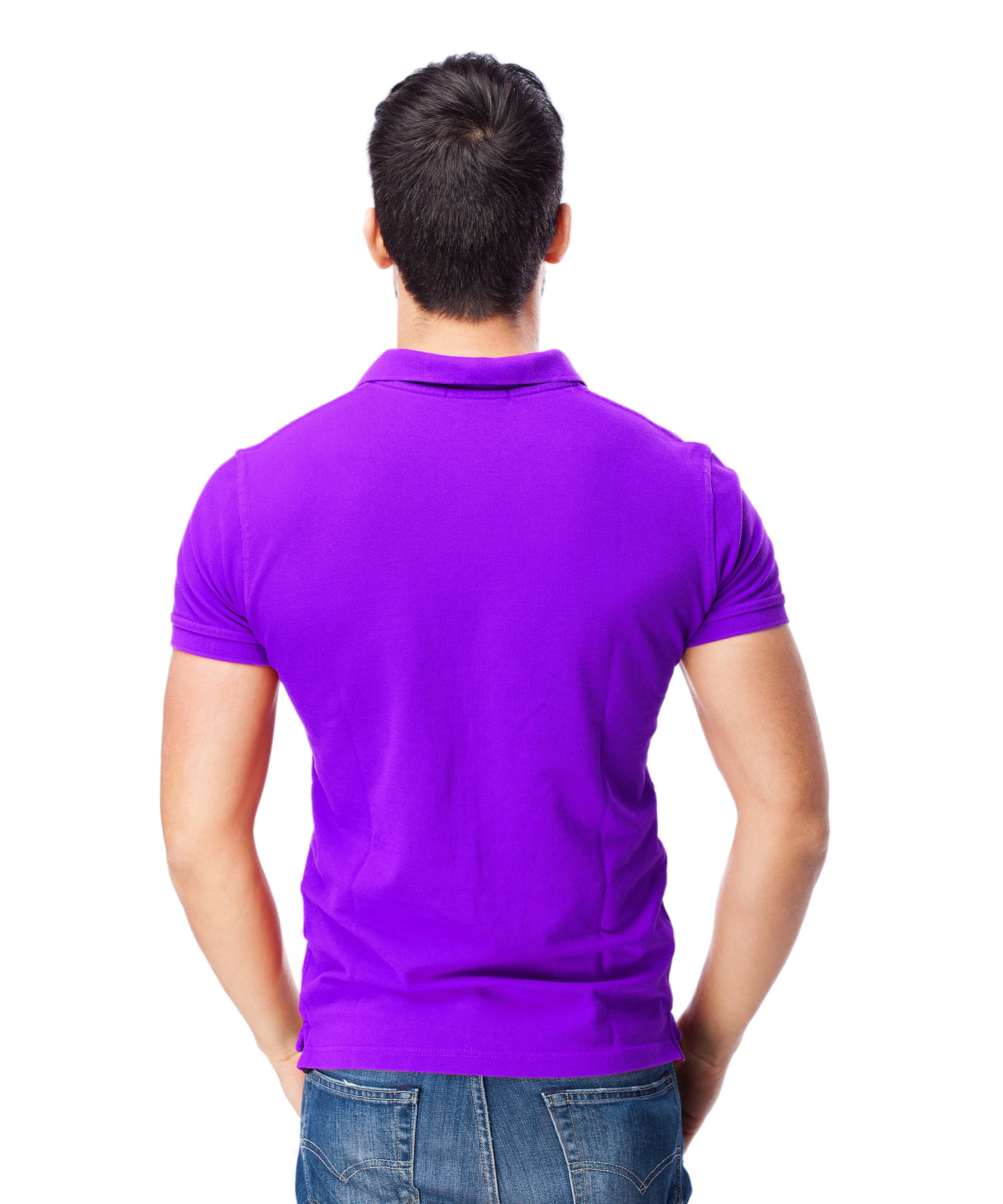 Premium Cotton Purple Plain Polo Collar Tshirt