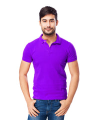 Premium Cotton Purple Plain Polo Collar Tshirt