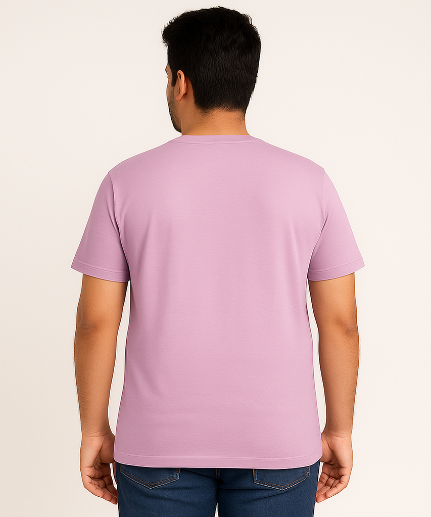 Premium Mens Big Size Round Neck Purple Color Tshirt