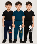 Pure Cotton Plain Trackpant for Casual Night wear for Kids Boys Age 7 To 8 Years XL Size (Pack of 3)