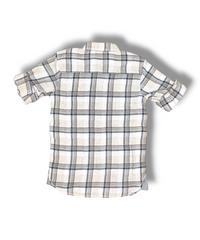 QT Boy Gray Checked Boys Full Sleeve Shirt / Boys Checked Shirt with Double Pocket