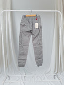 R20 Mens Gray Cargo Pant, Jogger Pant With Bottom Cuff, 6 Pocket