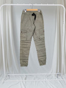 R20 Mens Green Cargo Pant, Jogger Pant With Bottom Cuff, 6 Pocket
