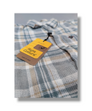 R20 Tortilla/Gray Checked Boys Full Sleeve Shirt / Boys Shirt with Pocket