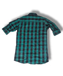 Reserve Racing Green/Black Checked Mens Full Sleeve Shirt / Mens Full Hand Shirt Double Pocket