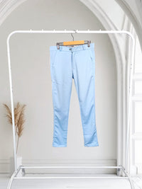 Reserve Racing Slim Fit Lycra Pant Light Blue Colour, Formal Lycra Pant, Regular Fit Lycra Blend Trousers