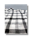 Reserve Racing White/Black Checked Mens Full Sleeve Shirt / Mens Full Hand Shirt Single Pocket