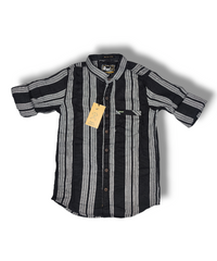 Right Colours Black And White Strips Boys Full Sleeve Shirt / Boys Shirt with Pocket