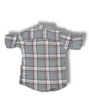 R20 Gray Checked Boys Full Sleeve Shirt / Boys Shirt with Pocket