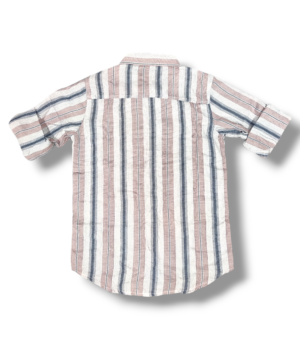 Right Colours Pink Strips Boys Full Sleeve Shirt / Boys Shirt with Pocket