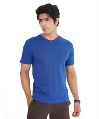 Premium Cotton Royal Blue Plain Round Neck Tshirt