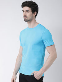 Premium Cotton Sky Blue Plain Round Neck Tshirt