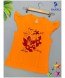 Girls T shirt 100% Combed Cotton Single Jersey Bio Wash Printed T shirt GANALI