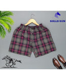 Men's Cotton Boxer Woven Checked Shorts (Pack Of 2)