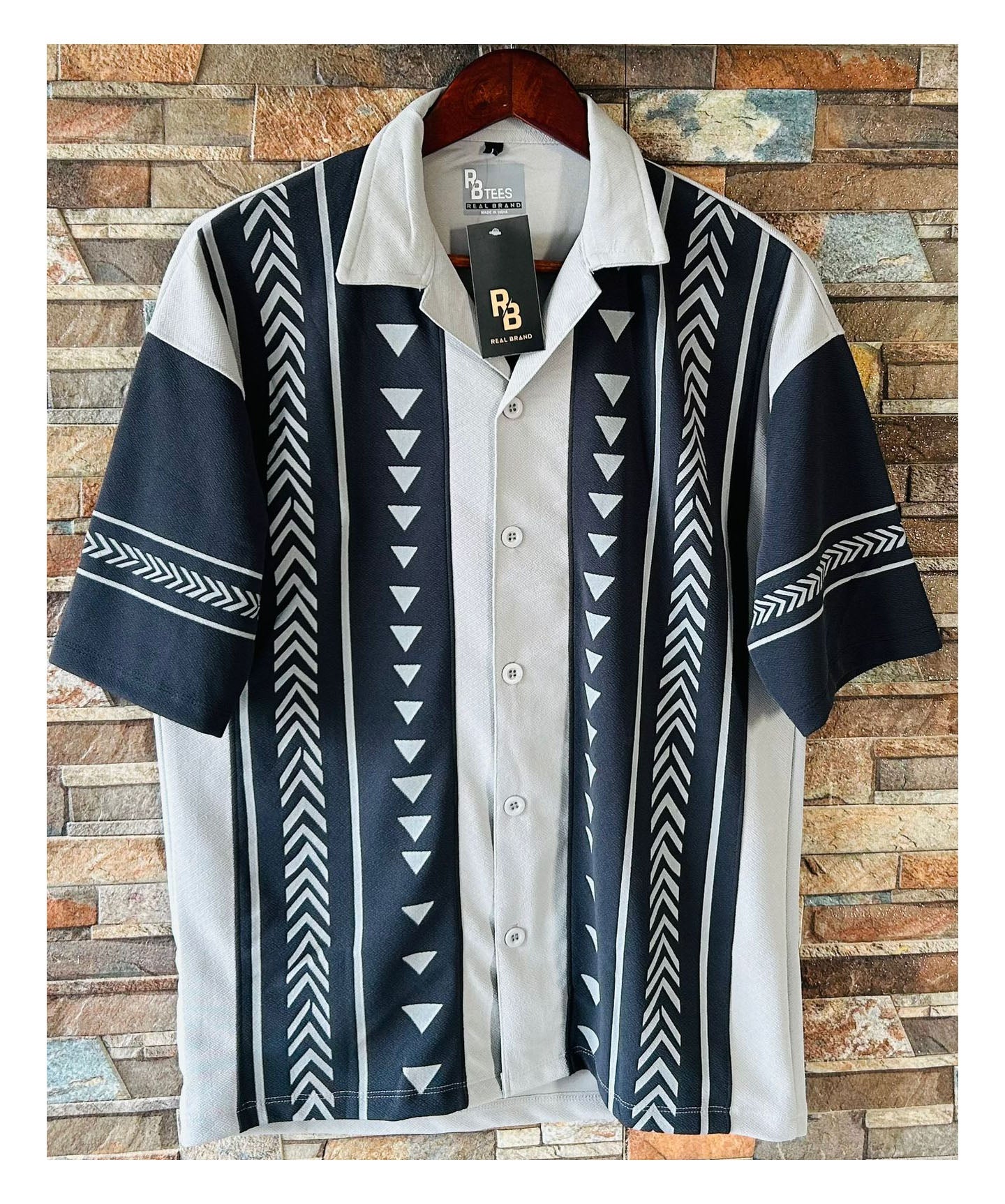 Stylish Men's Printed Oversized Shirt Crepe Lycra Fabric With Print