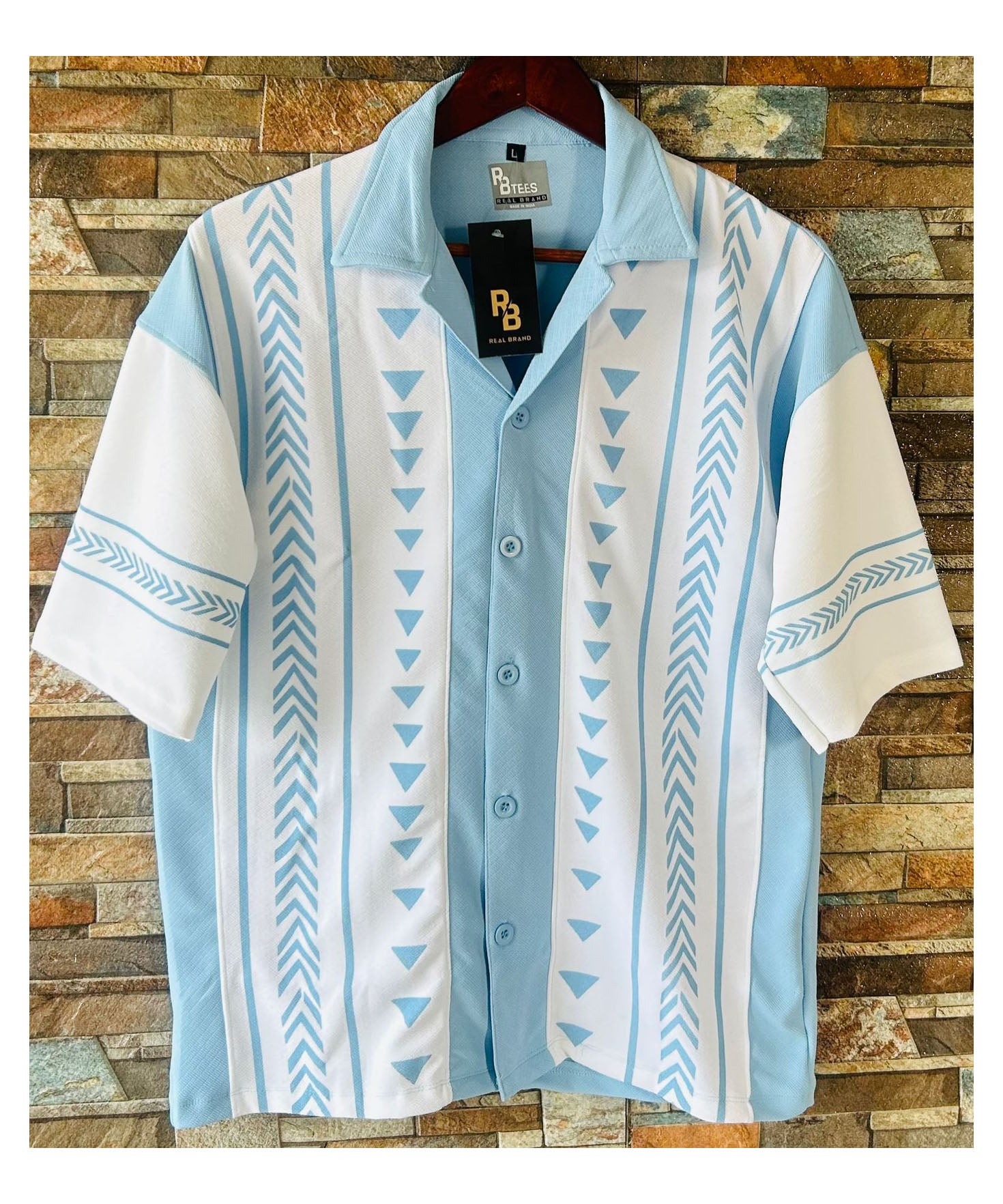 Stylish Men's Printed Oversized Shirt Crepe Lycra Fabric With Print