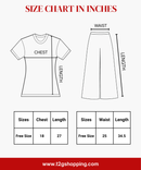 Women Top & Pyjama Pant Night Suit Co-ord Set | Black Color