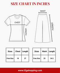 Women Top & Pyjama Pant Night Suit Co-ord Set | Black Color