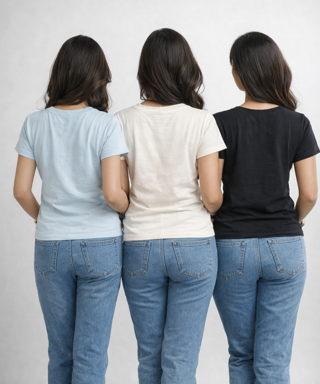 Woman Half Sleeve T-Shirt / Round Neck Printed T-Shirt Combo (Pack of 3)