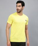 Premium Cotton Yellow Plain Round Neck Tshirt