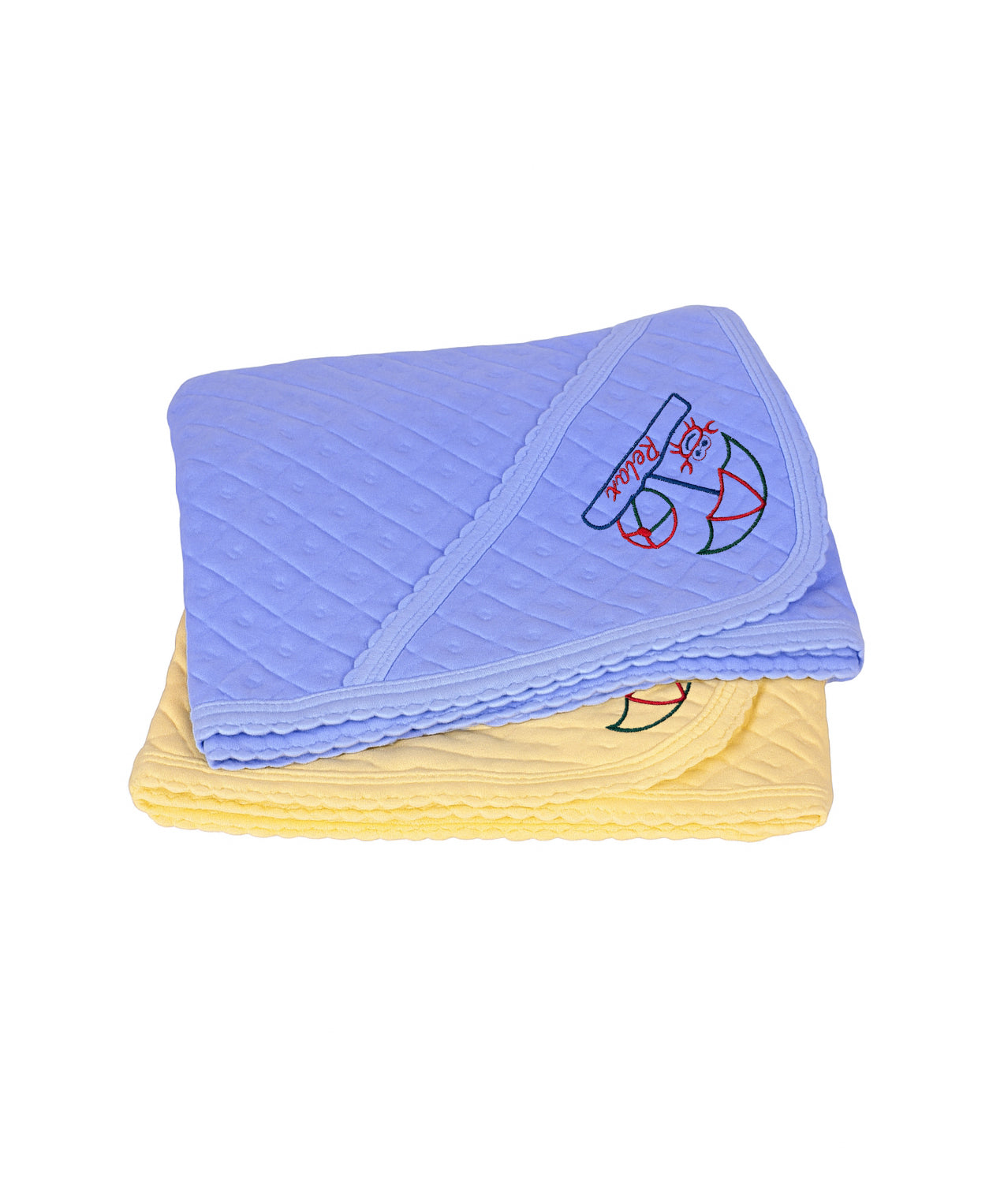 Soft Cotton Baby Hooded Towels with Cartoon Embroidery Printed | Size 76x70 Cms | (Pack of 2)