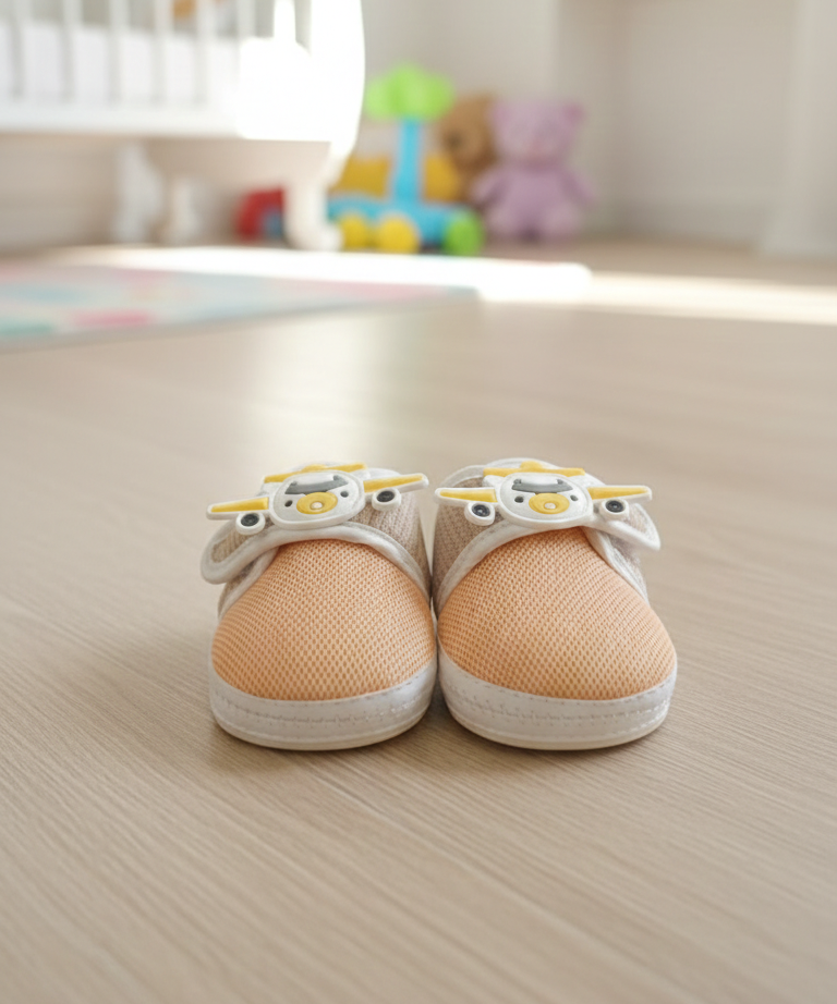 Imported Baby Booties with Cartoon Badge | 0 to 12 Months