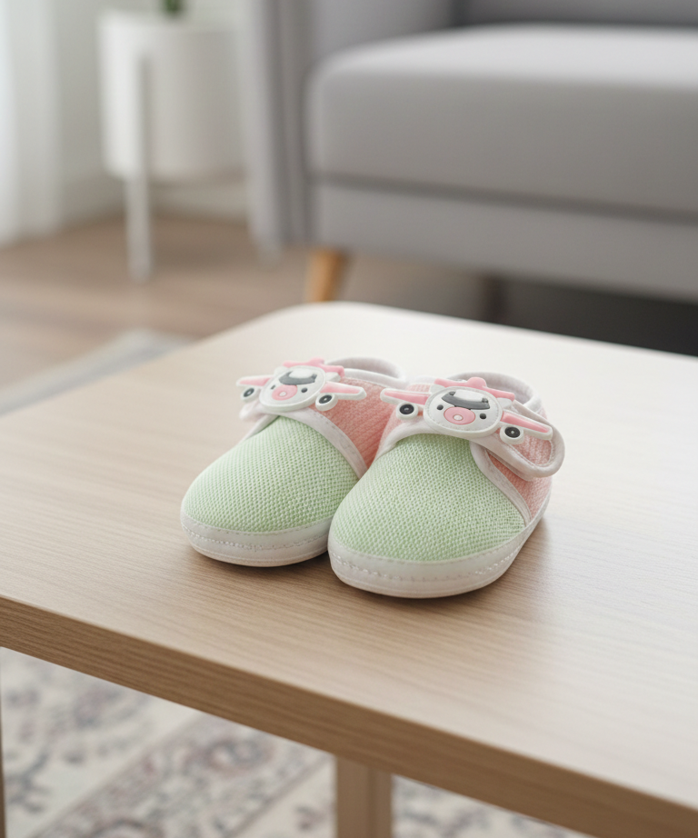 Imported Baby Booties with Cartoon Badge | 0 to 12 Months