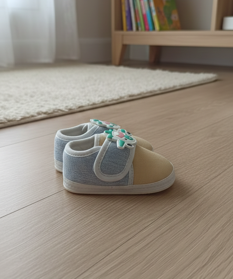 Imported Baby Booties with Cartoon Badge | 0 to 12 Months