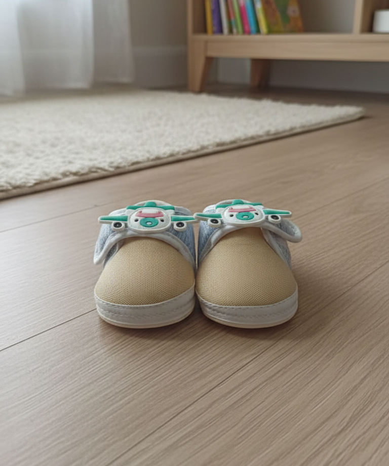 Imported Baby Booties with Cartoon Badge | 0 to 12 Months