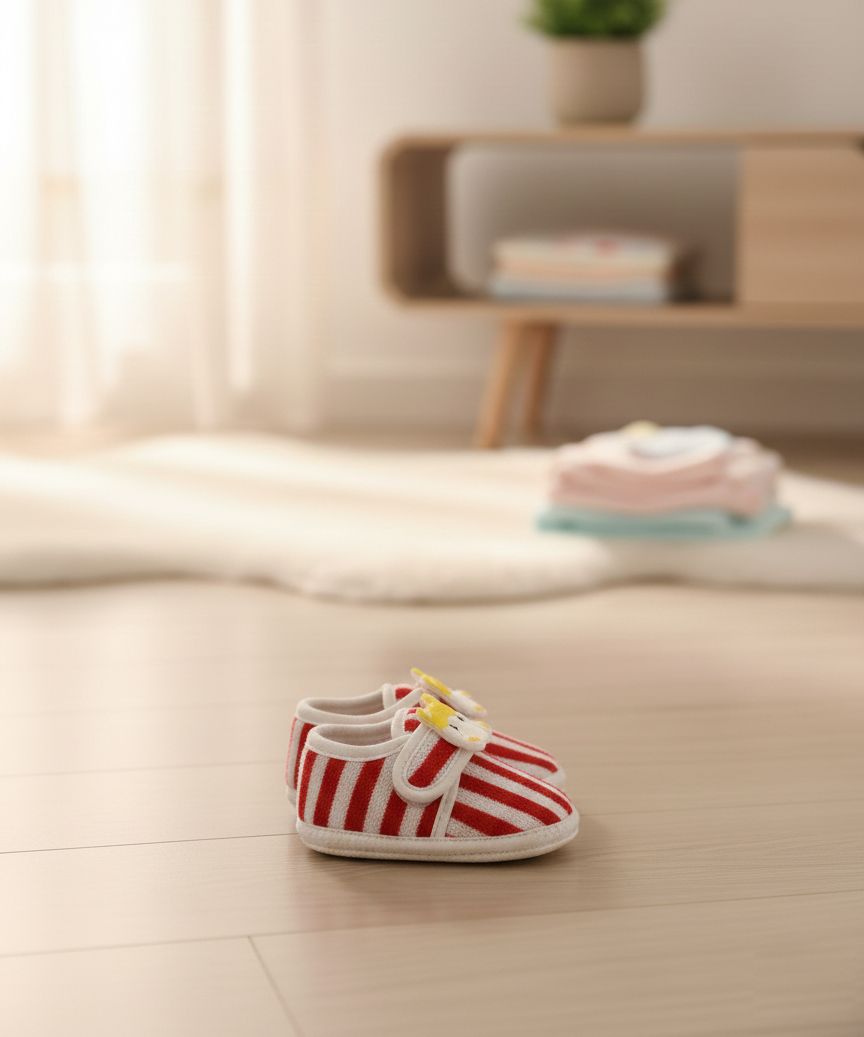 Imported Baby Booties with Cartoon Badge | 0 to 12 Months