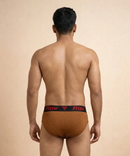 Fitto Spark Men's Brief's Red Underwear 100% Pure Cotton | (Pack of 5)