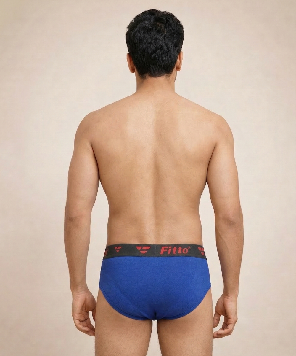 Fitto Spark Men's Brief's Red Underwear 100% Pure Cotton | (Pack of 5)