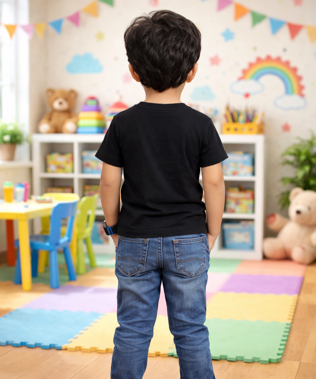 Kids Cotton Plain T-shirt  | Age 0 to 6 Years | Solid Color