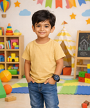 Kids Cotton Plain T-shirt  | Age 0 to 6 Years | Solid Color