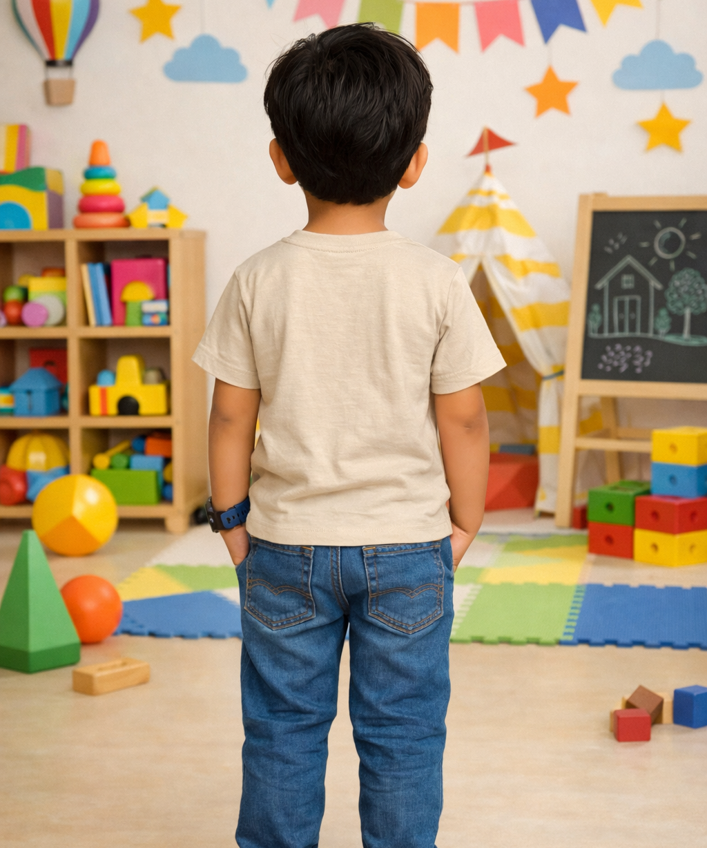 Kids Cotton Plain T-shirt  | Age 0 to 6 Years | Solid Color