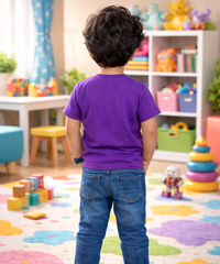 Kids Cotton Plain T-shirt  | Age 0 to 6 Years | Solid Color