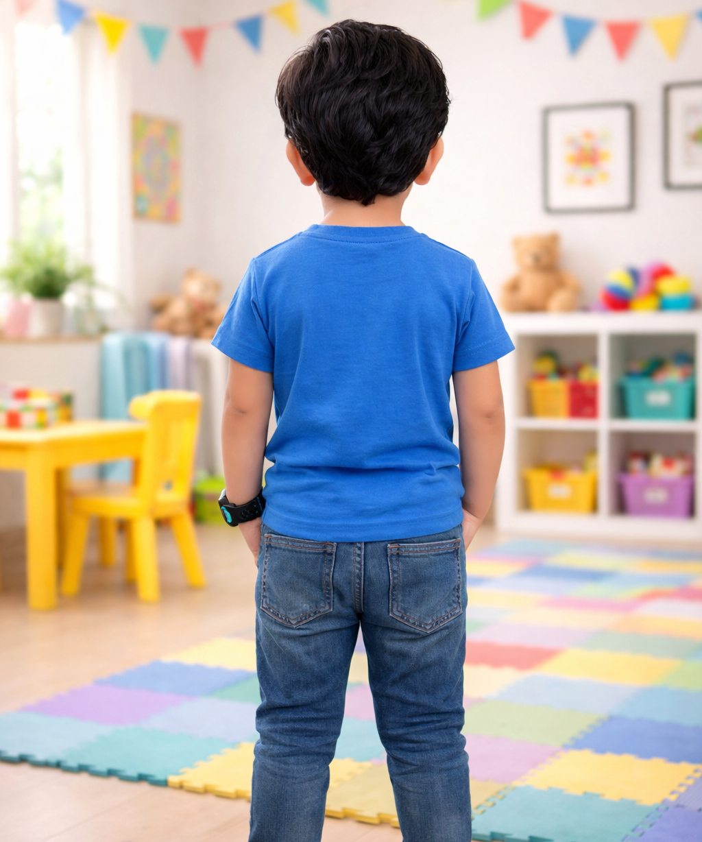 Kids Cotton Plain T-shirt  | Age 0 to 6 Years | Solid Color