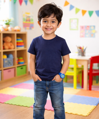 Kids Cotton Plain T-shirt  | Age 0 to 6 Years | Solid Color