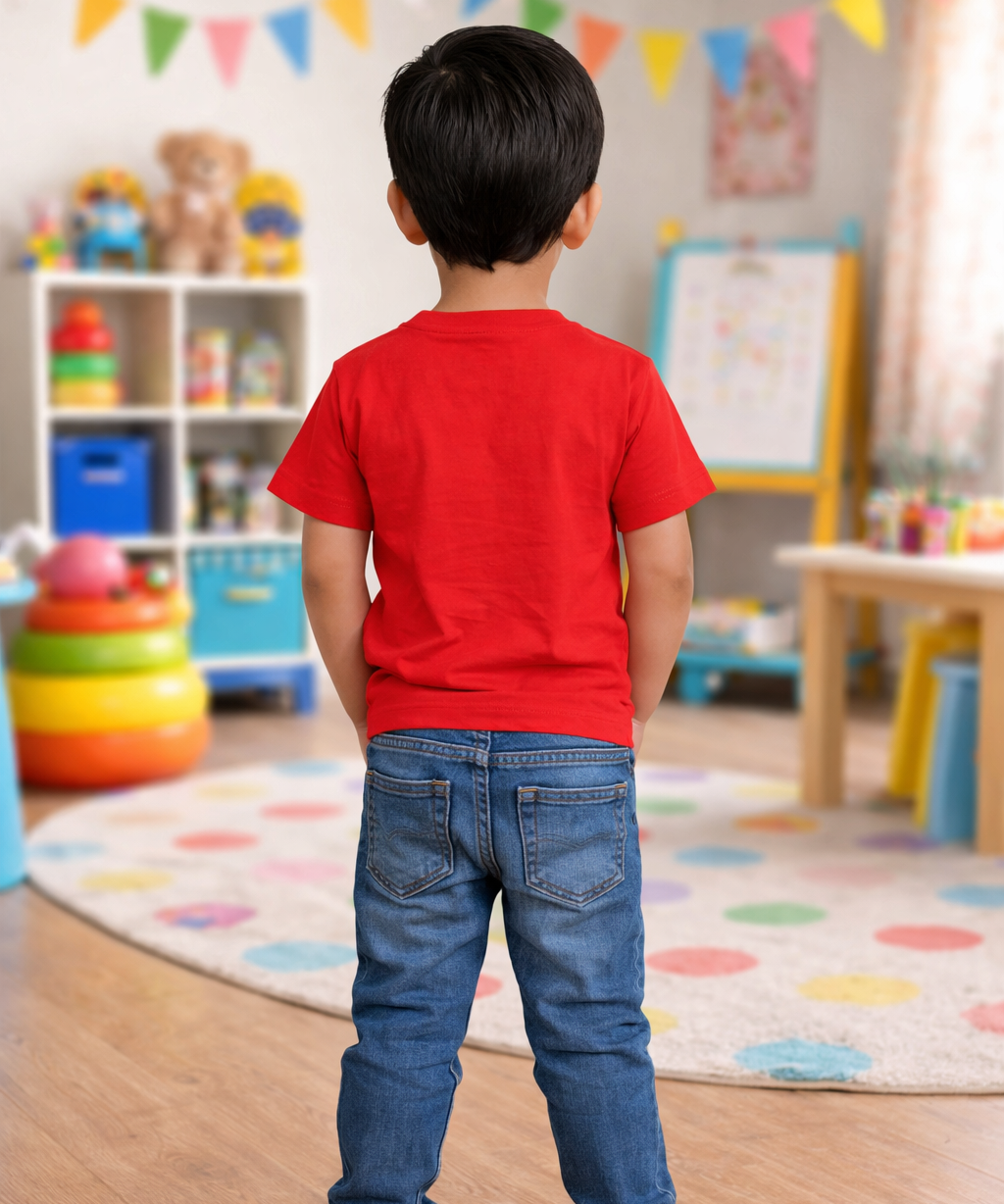 Kids Cotton Plain T-shirt  | Age 0 to 6 Years | Solid Color