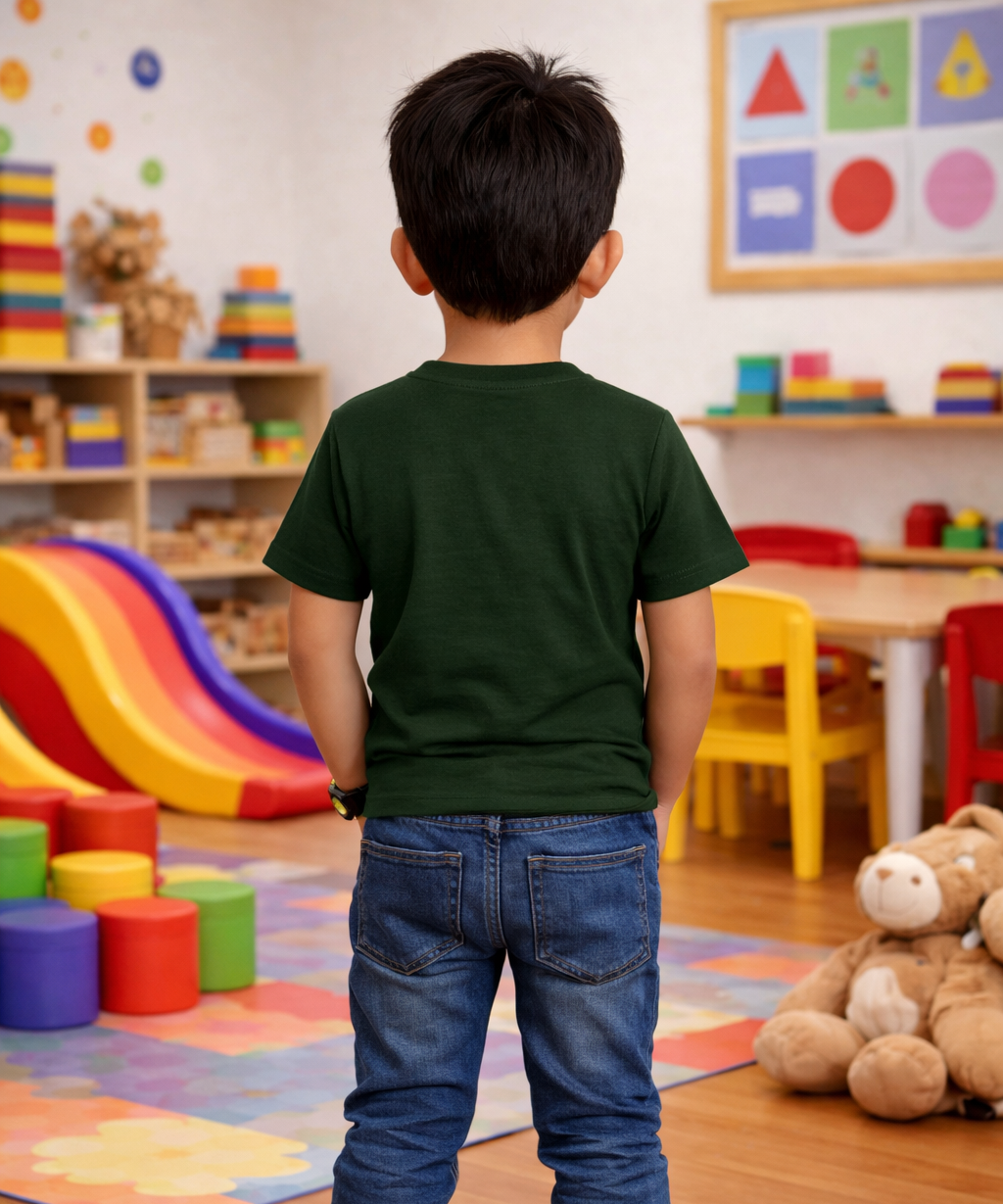 Kids Cotton Plain T-shirt  | Age 0 to 6 Years | Solid Color