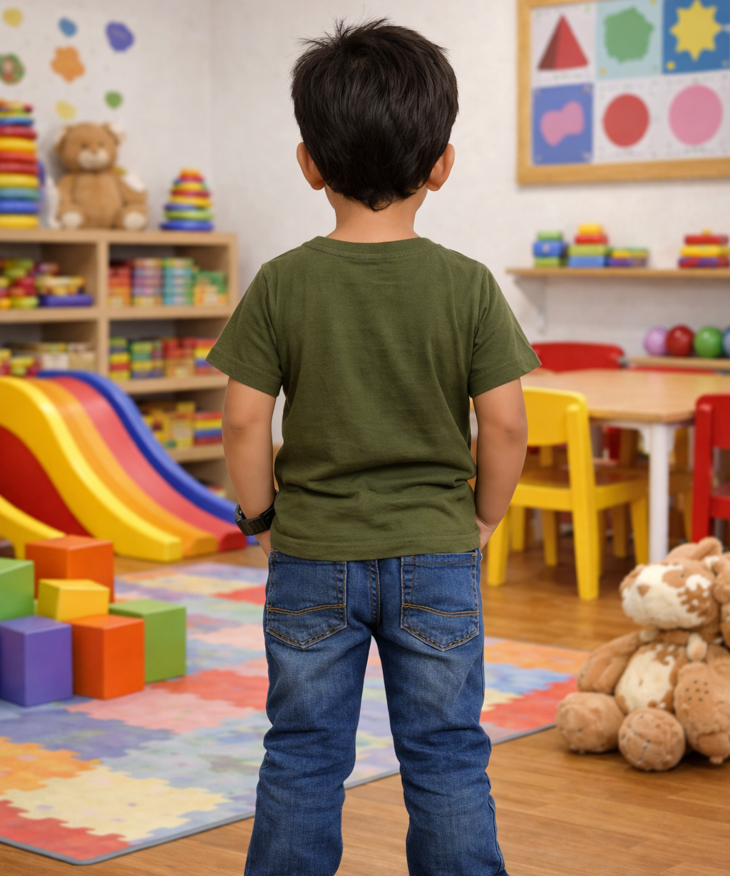 Kids Cotton Plain T-shirt  | Age 0 to 6 Years | Solid Color