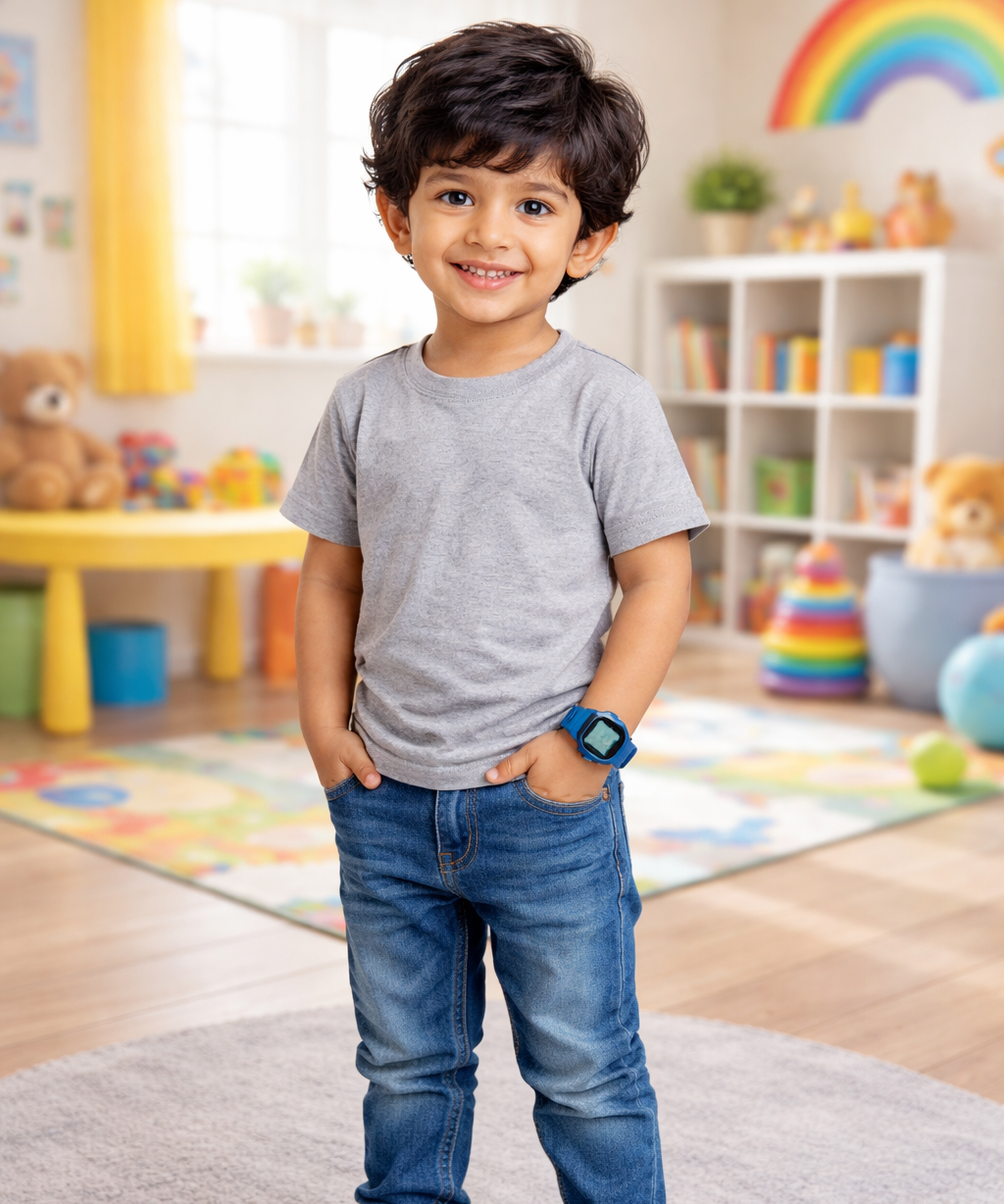Kids Cotton Plain T-shirt  | Age 0 to 6 Years | Solid Color