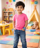 Kids Cotton Plain T-shirt  | Age 0 to 6 Years | Solid Color